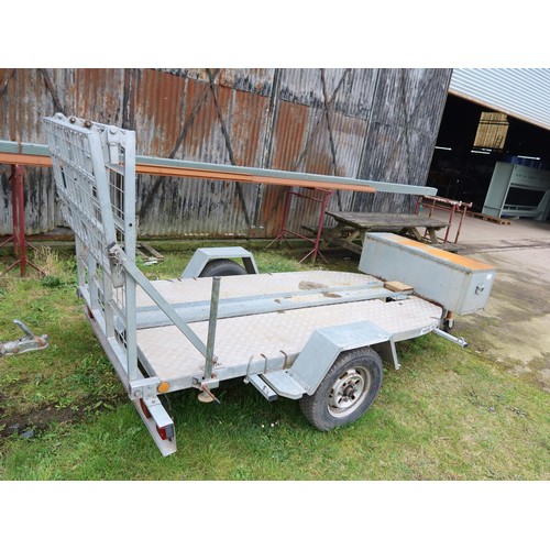 540 - 1 un-braked single axle motor cycle / plant trailer by Phoenix Trailers, with folding rear drive up ... 