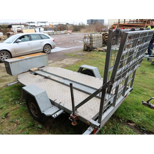 540 - 1 un-braked single axle motor cycle / plant trailer by Phoenix Trailers, with folding rear drive up ... 