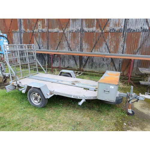 540 - 1 un-braked single axle motor cycle / plant trailer by Phoenix Trailers, with folding rear drive up ... 