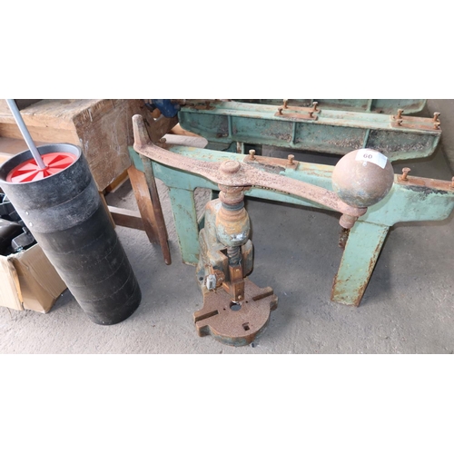 60 - 1 bench top fly press by The Denbigh with over arm and weight