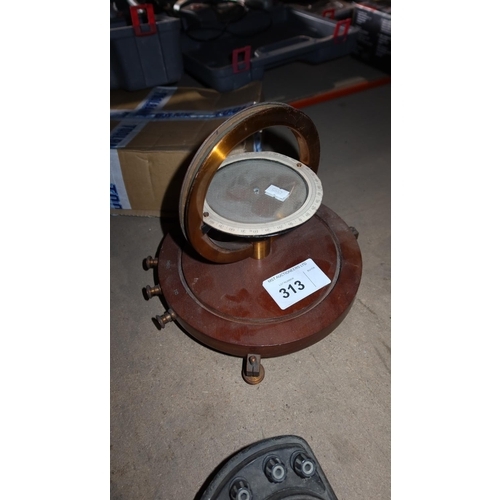 313 - A vintage tangent galvanometer (no make visible) - please note that this item appears to be missing ... 