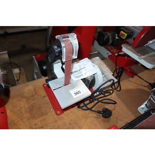 365 - 1 Craft mini belt and disc sander RRP £119 - Vendor note reads that this sander 'doesn't track the b... 