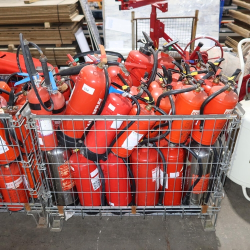 554 - A quantity of various fire extinguishers - Contents of 1 stillage which is not included