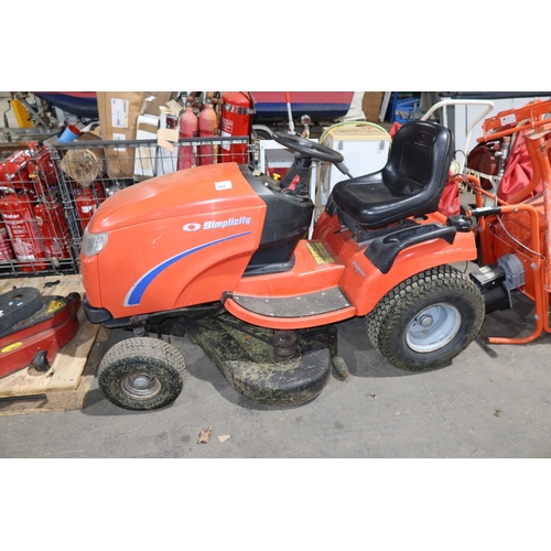 564 - 1 ride on lawn mower by Simplicity model Broadmoor with an 18HP Briggs and Stratton Vanguard petrol ... 