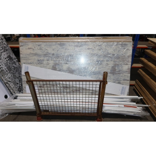 577 - 5 various PVC wall panels and 1 ceiling panel each at approx 120cm x 240cm and a quantity of various... 