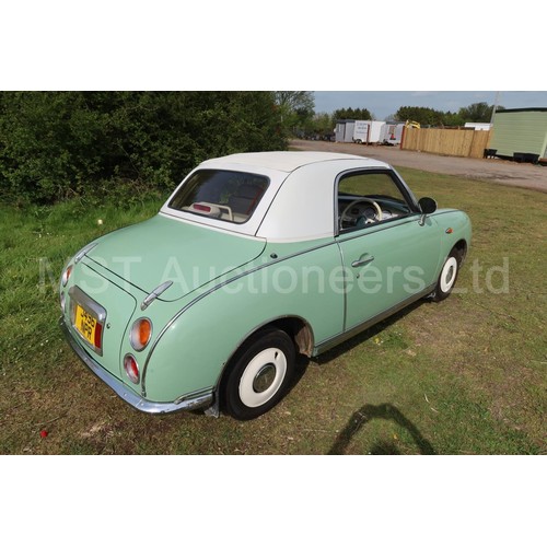 544a - Nissan Figaro coupe convertible.  Reg. no. J496 NPR, 1st reg 05/04/2005, declared manufactured 1991,... 