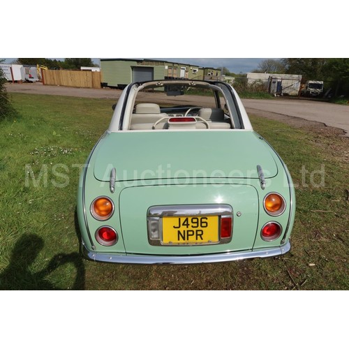 544a - Nissan Figaro coupe convertible.  Reg. no. J496 NPR, 1st reg 05/04/2005, declared manufactured 1991,... 