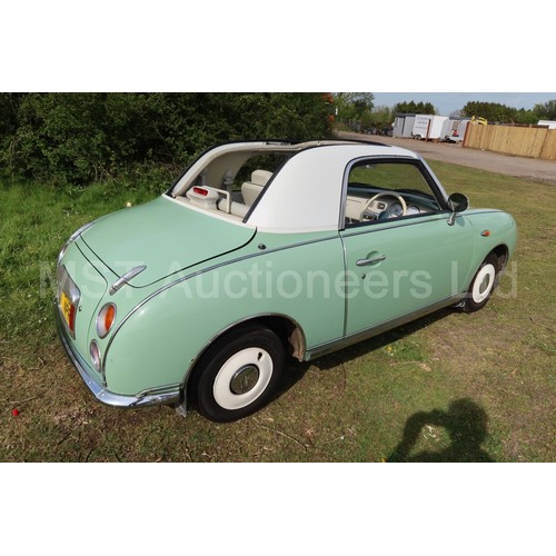 544a - Nissan Figaro coupe convertible.  Reg. no. J496 NPR, 1st reg 05/04/2005, declared manufactured 1991,... 