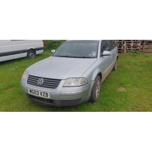 545 - Volkswagon Passat SE TDi diesel, Estate Reg: WG03 VZB, 1st Reg 15/08/2003, Mot expires on 27th Octob... 