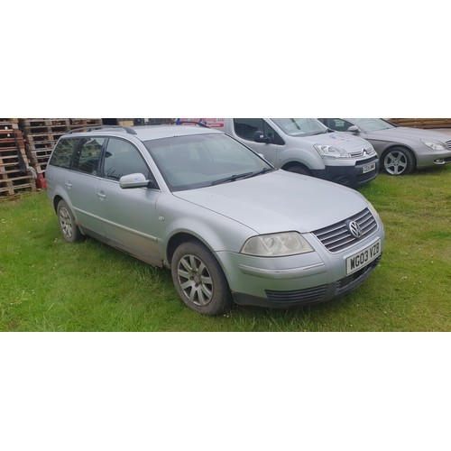 545 - Volkswagon Passat SE TDi diesel, Estate Reg: WG03 VZB, 1st Reg 15/08/2003, Mot expires on 27th Octob... 