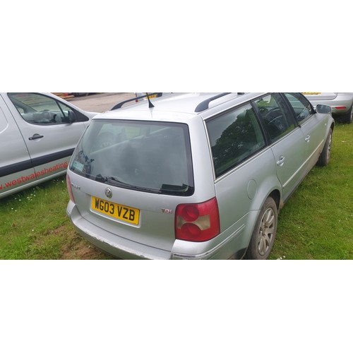 545 - Volkswagon Passat SE TDi diesel, Estate Reg: WG03 VZB, 1st Reg 15/08/2003, Mot expires on 27th Octob... 