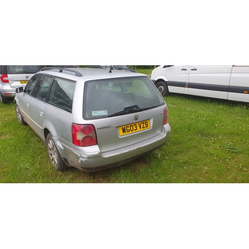 545 - Volkswagon Passat SE TDi diesel, Estate Reg: WG03 VZB, 1st Reg 15/08/2003, Mot expires on 27th Octob... 