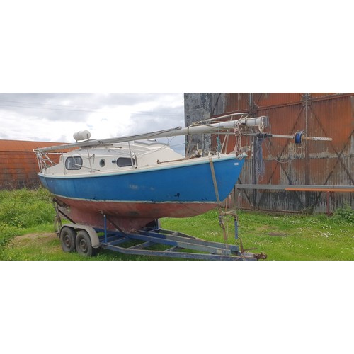 538 - Macwester 22ft sailing yacht, fin keel, sloop rig.  Yanmar twin cylinder Diesel engine (recently run... 