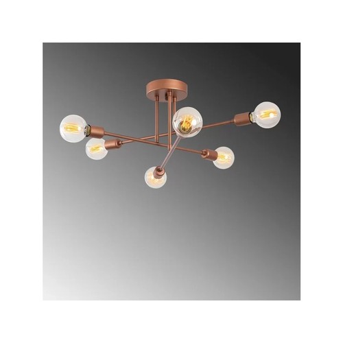 98 - A Kai 6 light 64cm semi flush mount. Requires light bulbs