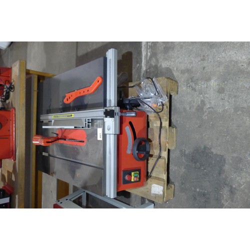 401 - A table saw type Craft AC254TS, 254mm, 240v, with a rip fence and rail RRP £789 - The fence moves ev... 