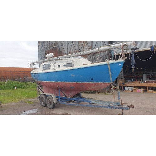 538 - Macwester 22ft sailing yacht, fin keel, sloop rig.  Yanmar twin cylinder Diesel engine (recently run... 