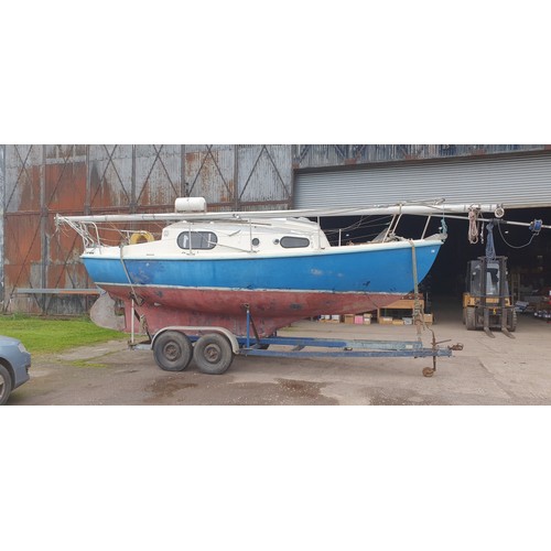 538 - Macwester 22ft sailing yacht, fin keel, sloop rig.  Yanmar twin cylinder Diesel engine (recently run... 