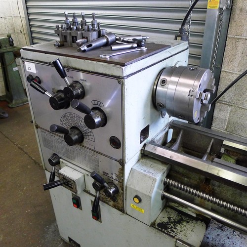 23 - 1 lathe by Ajax model AJ200E x 1150mm BC, serial number 3429B 50117, gap bed with gap piece fitted, ... 