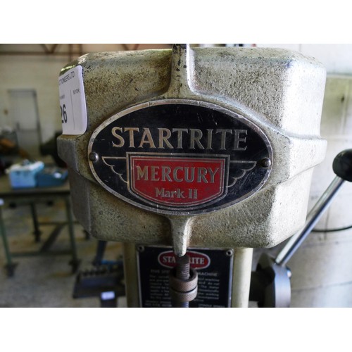 26 - 1 Startrite pillar drill type Mercury Mark II, serial number 42181, 3ph