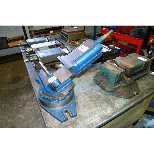 64 - 1 rotating and tilting machine vice, 6 inch - with handle