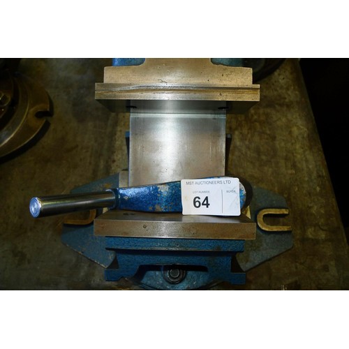 64 - 1 rotating and tilting machine vice, 6 inch - with handle