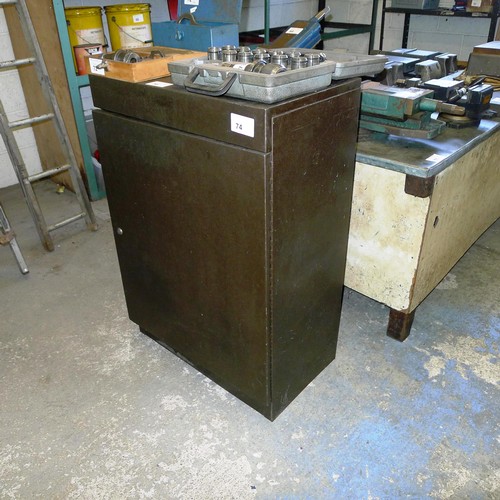 74 - 1 metal tooling cabinet approx 64cm x 37cm x 94cm high