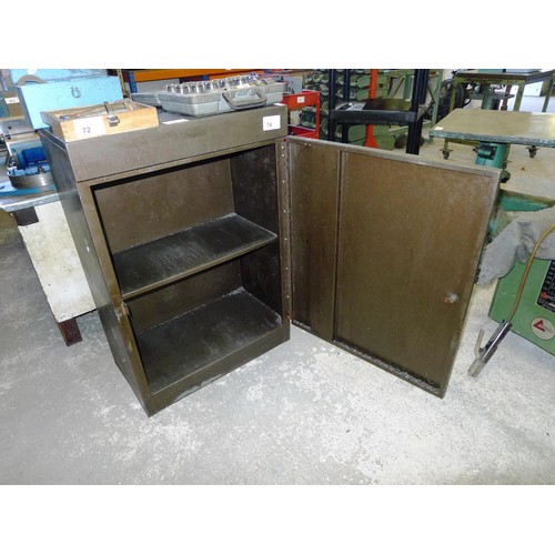 74 - 1 metal tooling cabinet approx 64cm x 37cm x 94cm high