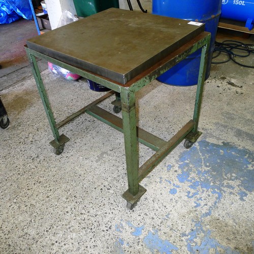 79 - 1 trolley with a 60cm x 60cm steel work plate on top