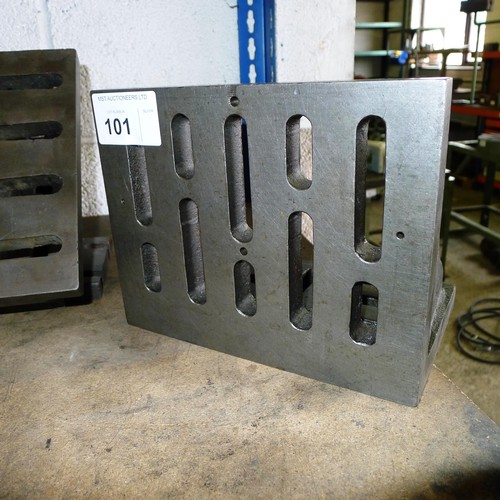 101 - 7 various angle plates including 1 large tilting