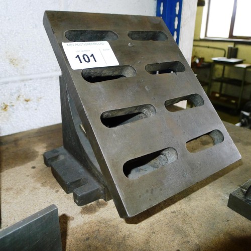 101 - 7 various angle plates including 1 large tilting