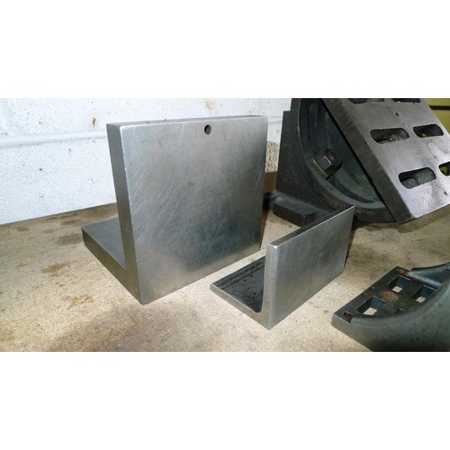 101 - 7 various angle plates including 1 large tilting