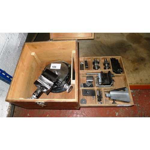 106 - 1 Grindmaster rotary grinding fixture with compound and various other attachments by Liverpool Tool ... 