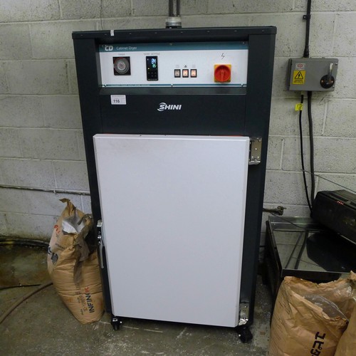 116 - 1 Shini CD cabinet dryer / oven model CD-9-CD, YOM 2021. This item was used daily until last week.