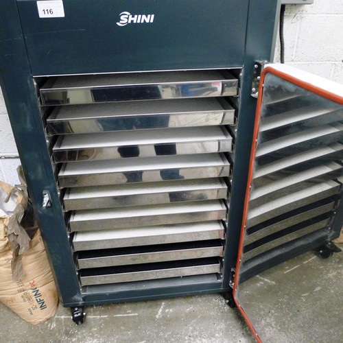 116 - 1 Shini CD cabinet dryer / oven model CD-9-CD, YOM 2021. This item was used daily until last week.