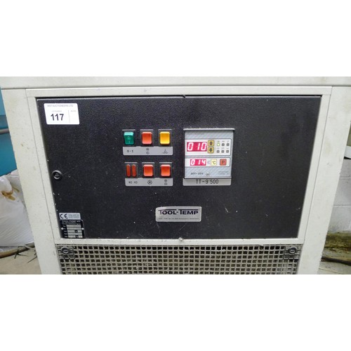 117 - 1 cooling unit by Tool-Temp type TT-9500, 3ph. This item was used daily until last week.