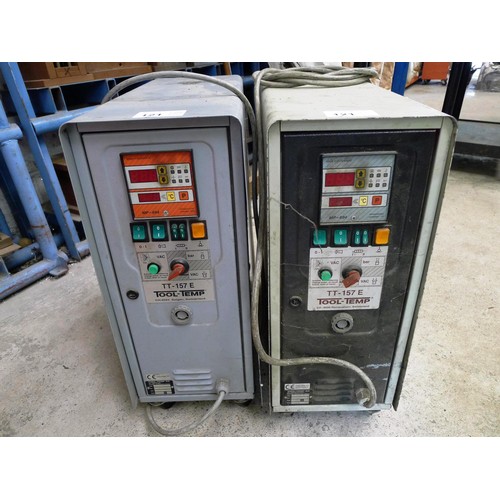 121 - 2 temperature control units by Tool-Temp both model TT-157E, 3ph. Please note that both of these uni... 