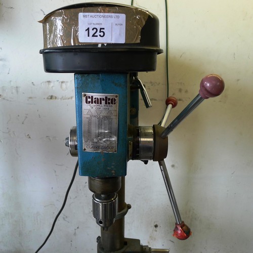 125 - 1 pillar drill by Clarke type CDP 16FB, 240v