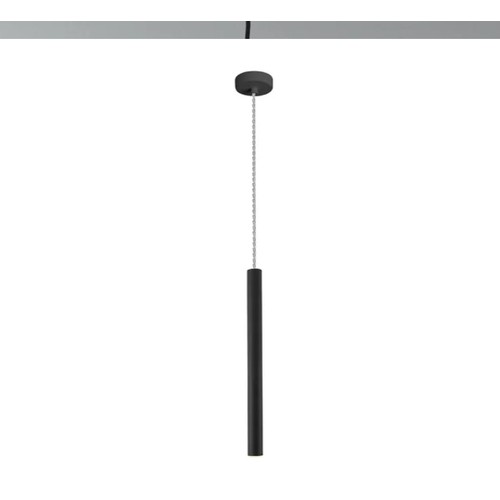 107 - 1 Reinerton 1 light cylinder LED pendant in black