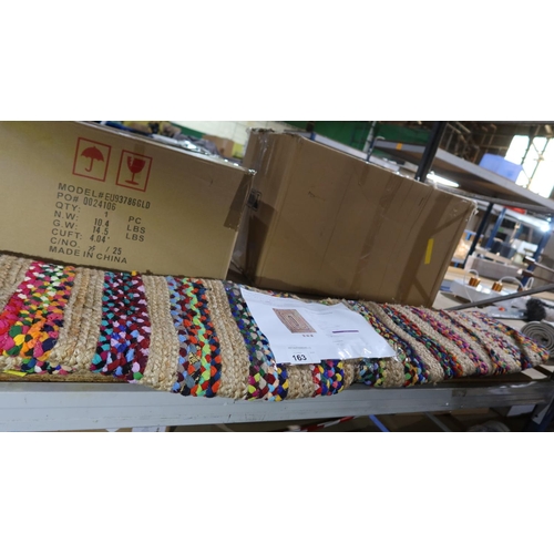 163 - 1 Marion Chindi hand braided multi colour rug approx 150 x 200cm RRP £136