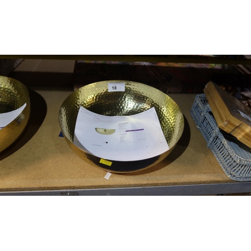 18 - 1 metal decorative bowl RRP £95