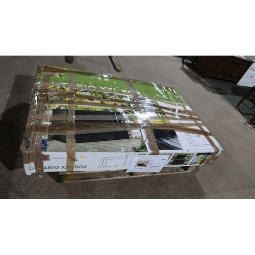 220 - 1 Keter 870L garden storage box type Ontario XXL RRP £239 - Boxed and requires assembly