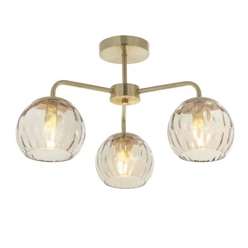 118 - 1 Daesia 3-light 47cm semi flush mount light RRP £104