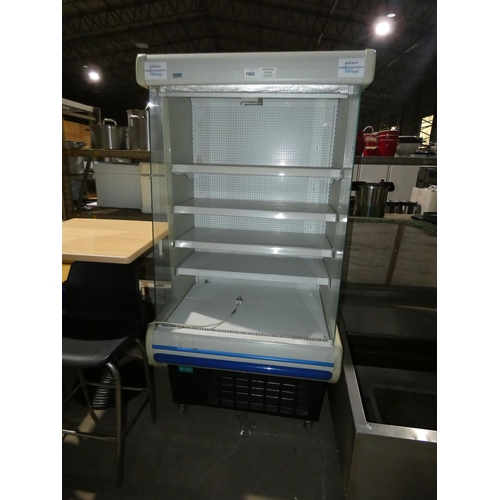 1002 - An open front display fridge by Koxka type Kam1000004 approx 100x270cm - trade