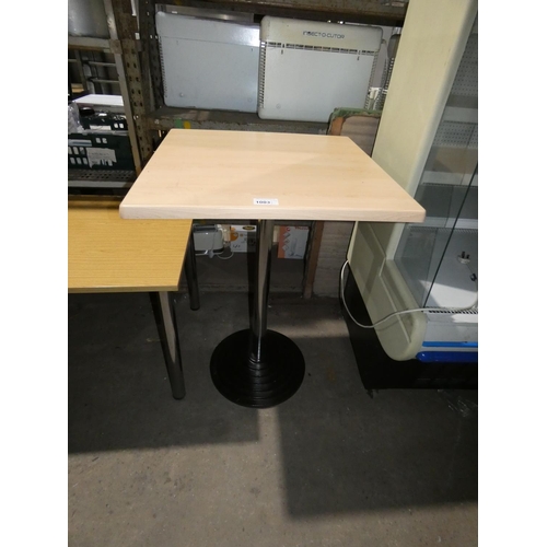 1003 - A tall square cafe type table approx 80x80x112cm