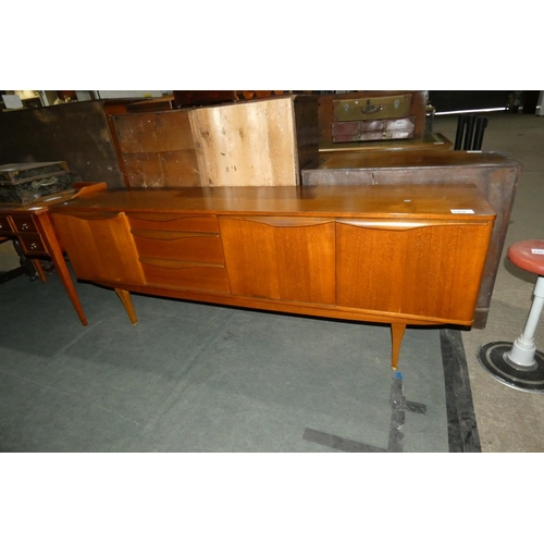 4408 - A 1970s vintage teak sideboard by Stonehill with 3 doors and 3 drawers approx 198 cm wide