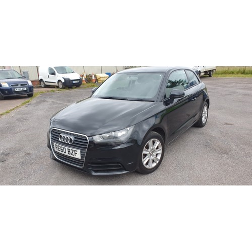 3591 - Audi A1 SE TDi, 3 Dr hatchback , Black, Reg  RE60 BZF, 26/11/2010, 5 spd manual diesel 1598cc. MoT t... 