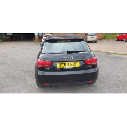 3591 - Audi A1 SE TDi, 3 Dr hatchback , Black, Reg  RE60 BZF, 26/11/2010, 5 spd manual diesel 1598cc. MoT t... 