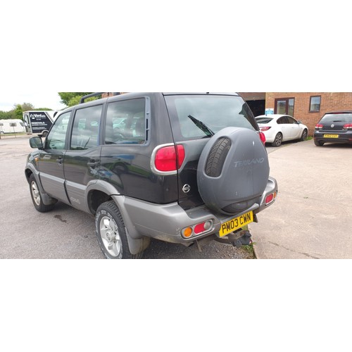 3589 - Nissan Terrano SE TD Auto 4x4 Estate. Reg: PM03 CWN, 23/04/2003, MoT Expired 26/04/2022.. , 5 Door E... 