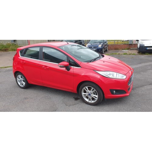 3588 - Red Fiesta Zetec Turbo 5 dr hatchback, Reg FM65 NNH, 31/12/2015, 5 spd manual petrol 998cc petrol, M... 