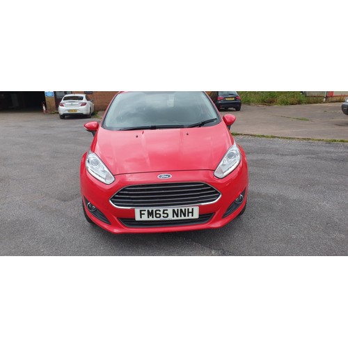 3588 - Red Fiesta Zetec Turbo 5 dr hatchback, Reg FM65 NNH, 31/12/2015, 5 spd manual petrol 998cc petrol, M... 